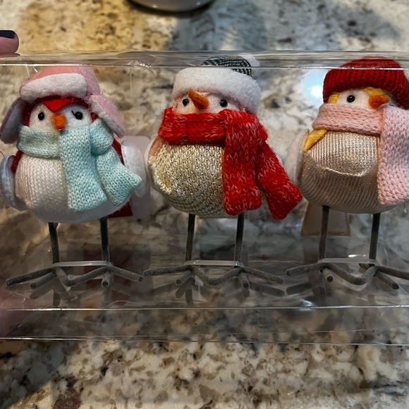 NEW Wondershop Mini FabricColorful Winter Clad Trio Bird Set, 2021 - Picture 2 of 7